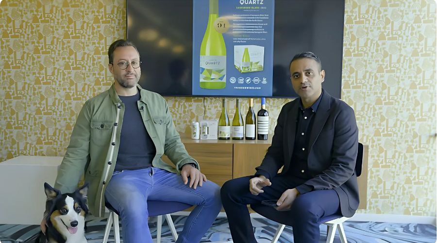 Sid Patel, CEO of Beverage Trade Network and IBWSSchats with Cristobal Fernandez, GM - Partner at Via Pacifica Selections