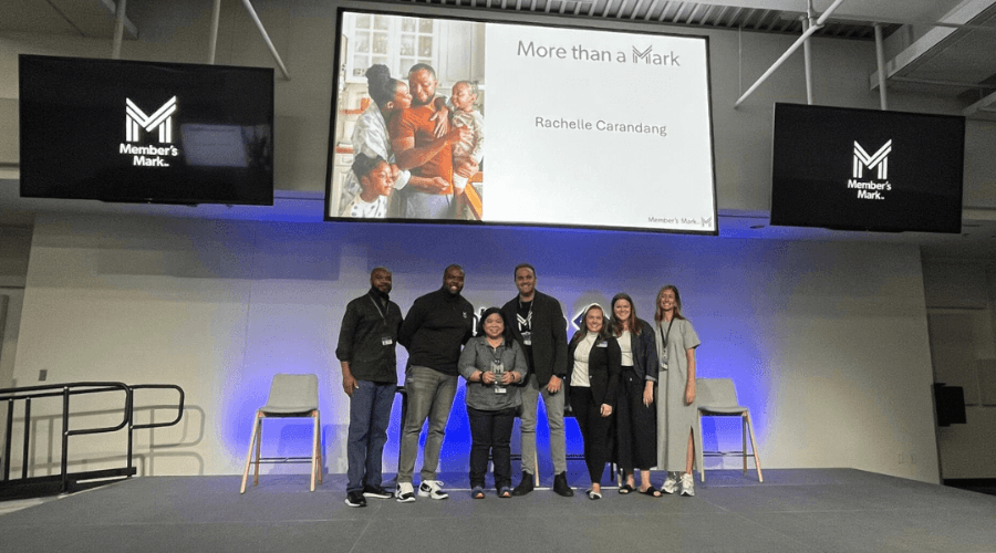 Rachelle Carandang (center), buyer at Sam’s Club and speaker at IBWSS 2026 at a Member’s Mark meeting.
