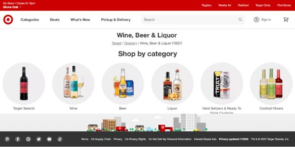 Target Offering Delivery, Pickup For Alcohol